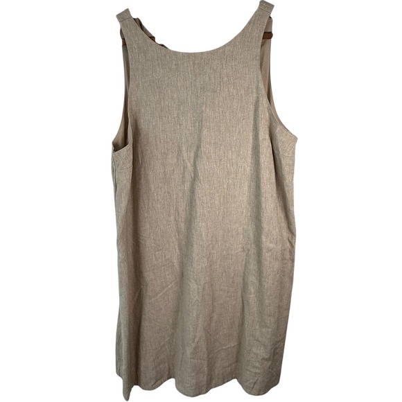 Abercrombie Fitch Linen Cotton Preppy Sleeveless Mini Dress Beige Size Medium - Picture 10 of 12